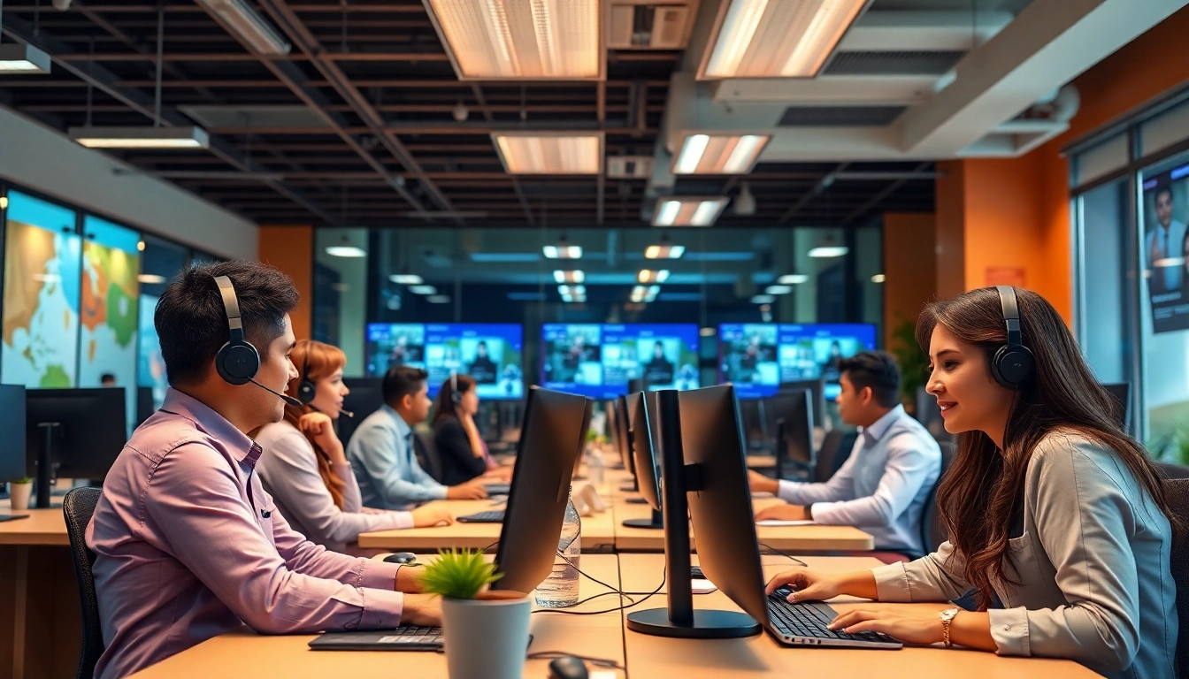 Agents at call centers in Tijuana Mexico providing professional customer support services.