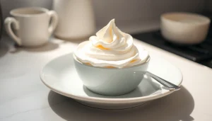 Use a cream charger to whip fluffy cream for desserts in a bright kitchen.