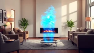 Enhance your living space with a stunning water vapor electric fireplace that creates realistic flame illusions, perfect for ambiance.