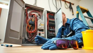 Assessing an Electrical Panel Upgrade with modern safety equipment and tools for improved home safety.