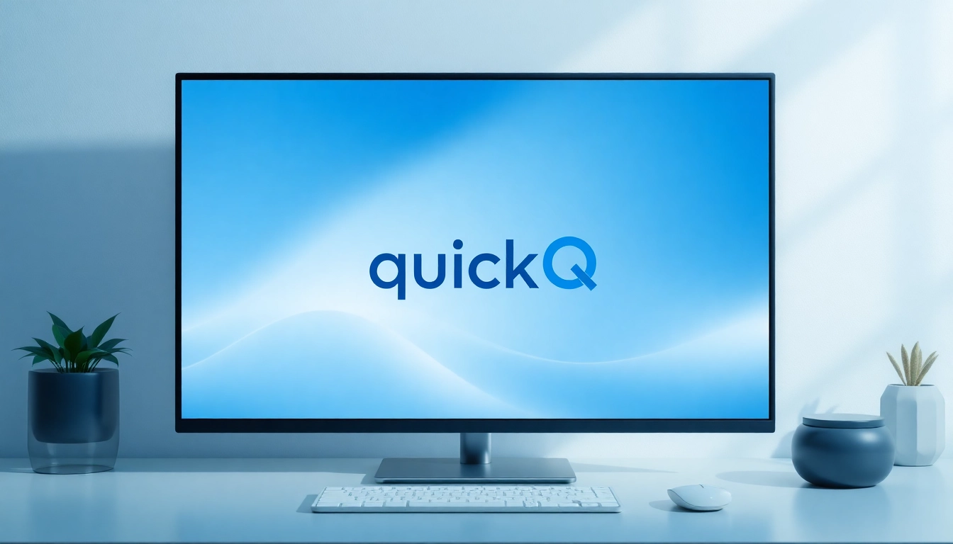 Engage with the quickq官网 platform showcasing its unique features in a vibrant desktop environment.