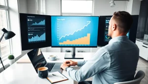 Boost your website with TRAFFIC SECRETS visualized in a bustling marketing office.