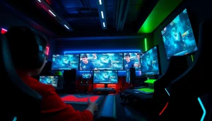 메이저사이트와 함께하는 활기찬 e-gaming 환경을 담은 사진