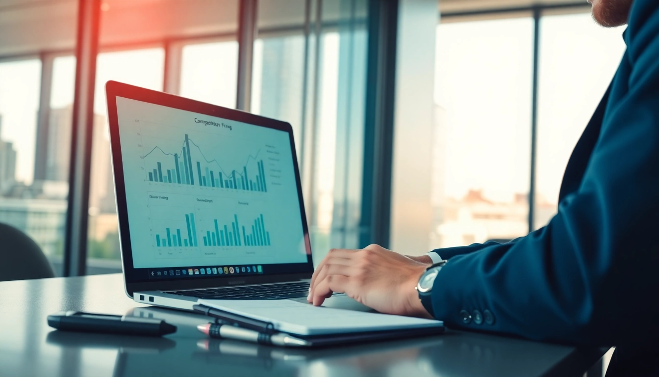 Analyze data to find competitor pricing effectively in a modern office setting.